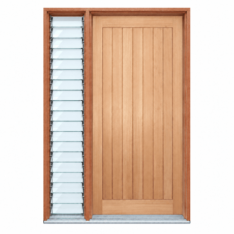 Solid Vertical Plank- Rail & Stile- Pre hung options 2040/2340 - Just Doors QLD