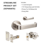 Sreamline - Brushed Nickel - Just Doors QLD