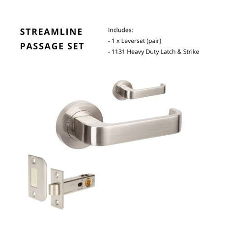 Sreamline - Brushed Nickel - Just Doors QLD