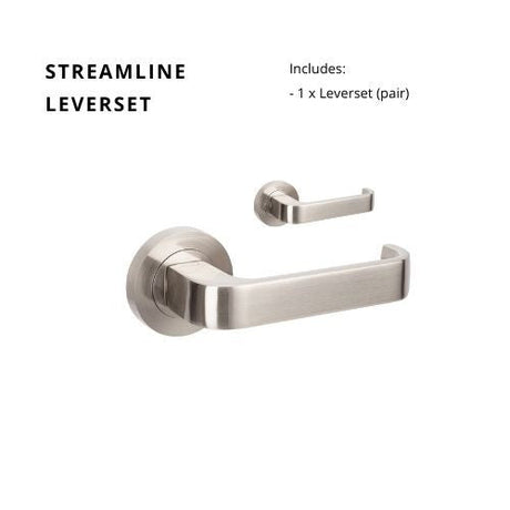 Sreamline - Brushed Nickel - Just Doors QLD