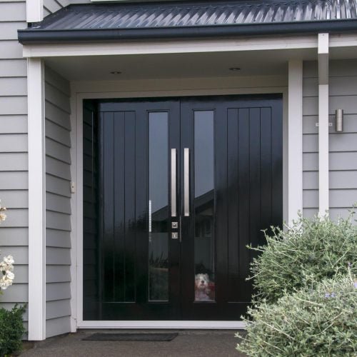 Strata 11T Aluminium Door with Glass — Supply Only - Just Doors QLD