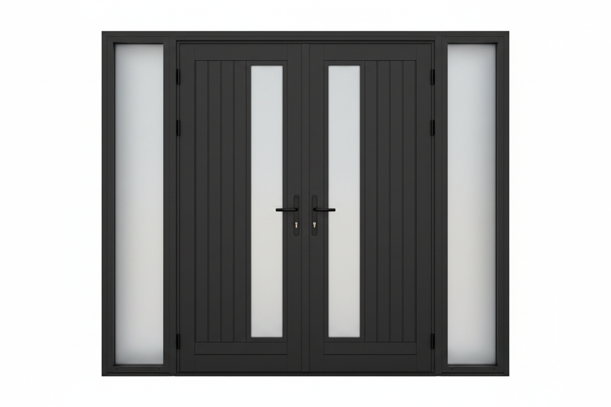 Strata 11T Double Door + Sidelights Glass Centre