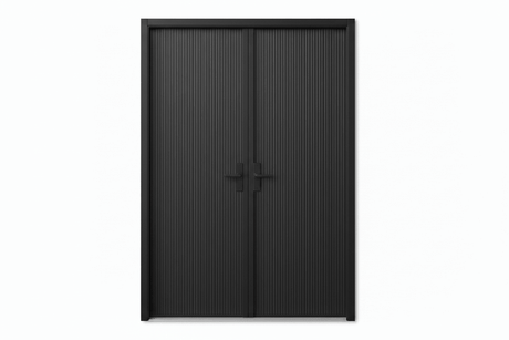 Strata VV50 Batten 25mm Aluminium Pre Hung Door — 2340 Height - Just Doors QLD