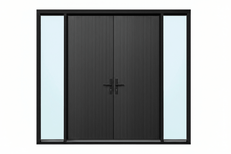 Strata VV50 Batten 25mm Aluminium Pre Hung Door — 2340 Height - Just Doors QLD