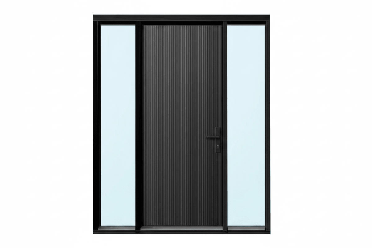 Strata VV50 Batten 25mm Aluminium Pre Hung Door — 2340 Height - Just Doors QLD