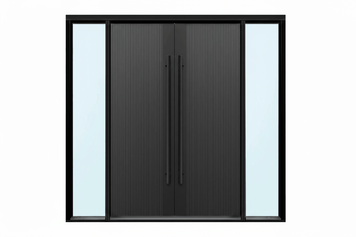 Strata VV51 Batten 25mm With Style Aluminium Pre Hung Door — 2340 Height - Just Doors QLD