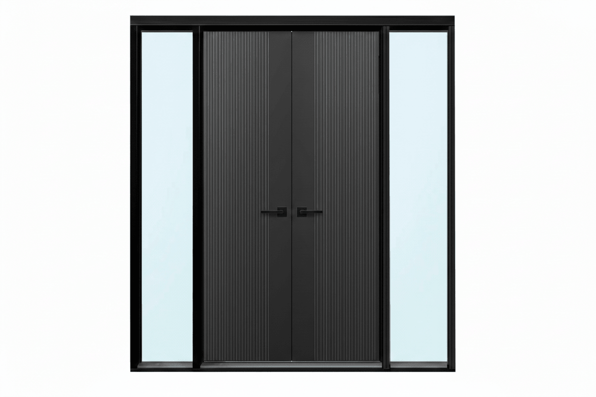 Strata VV51 Batten 25mm With Style Aluminium Pre Hung Door — 2340 Height - Just Doors QLD
