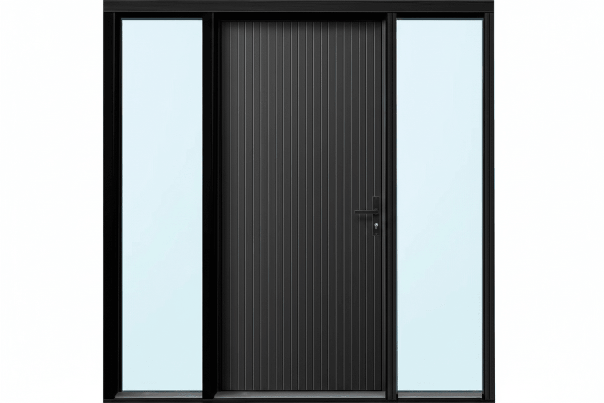 Strata VV52 Batten 40mm Aluminium Pre Hung Door — 2340 Height - Just Doors QLD