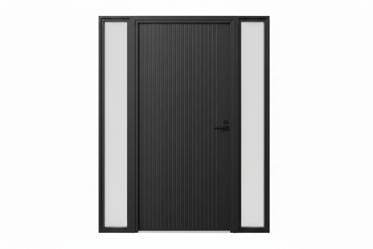 Strata VV53 Batten 40mm With Style Aluminium Pre Hung Door — 2340 Height - Just Doors QLD