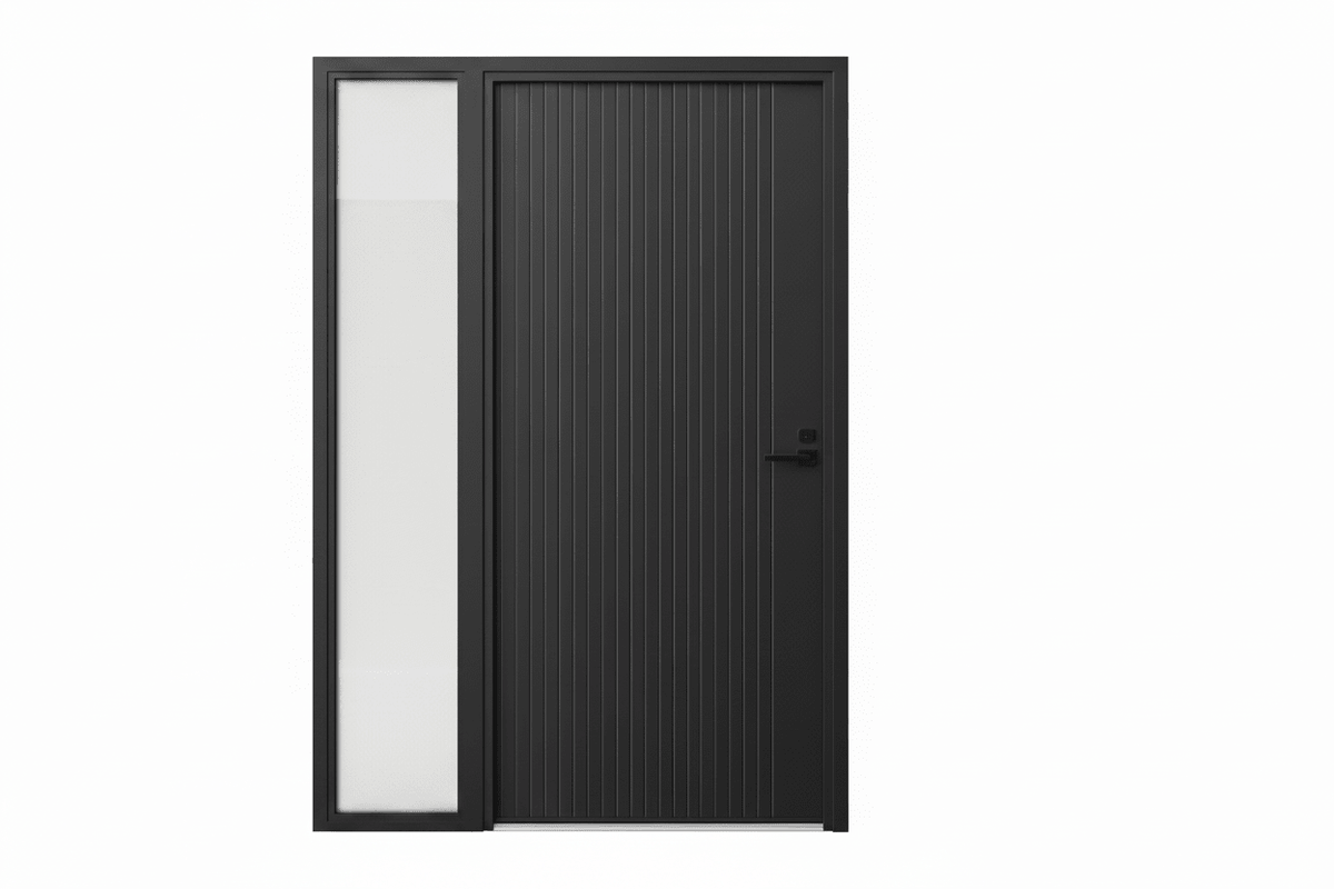 Strata VV53 Batten 40mm With Style Aluminium Pre Hung Door — 2340 Height - Just Doors QLD