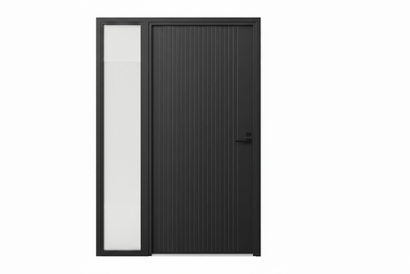 Strata VV53 Batten 40mm With Style Aluminium Pre Hung Door — 2340 Height - Just Doors QLD