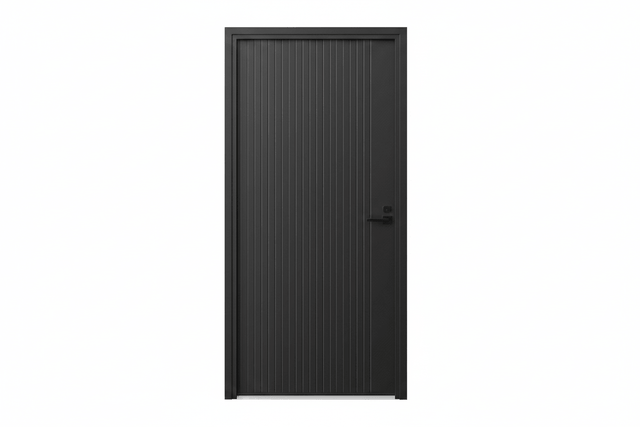 Strata VV53 Batten 40mm With Style Aluminium Pre Hung Door — 2340 Height - Just Doors QLD