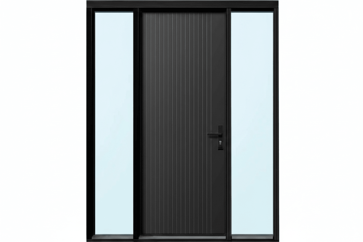 Strata VV53 Batten 40mm With Style Aluminium Pre Hung Door — 2340 Height - Just Doors QLD