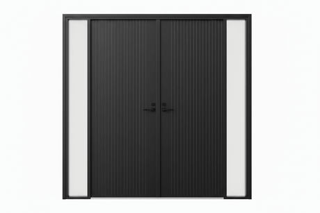 Strata VV53 Batten 40mm With Style Aluminium Pre Hung Door — 2340 Height - Just Doors QLD