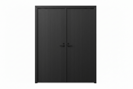 Strata VV53 Batten 40mm With Style Aluminium Pre Hung Door — 2340 Height - Just Doors QLD