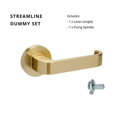 STREAMLINE - Satin Brass - Just Doors QLD