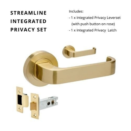 STREAMLINE - Satin Brass - Just Doors QLD