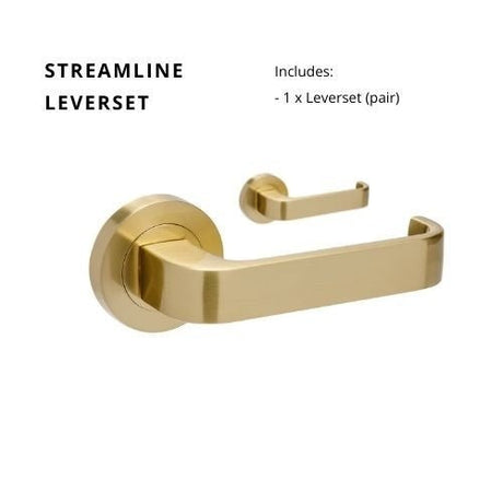 STREAMLINE - Satin Brass - Just Doors QLD