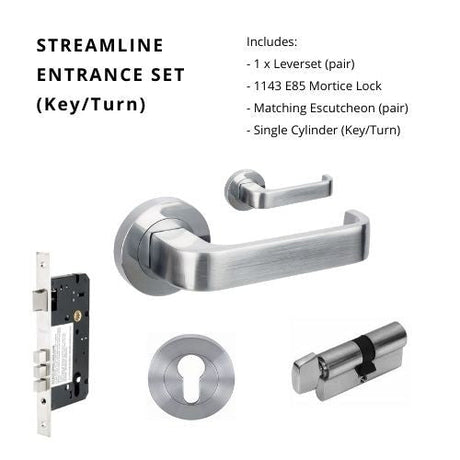 STREAMLINE - Satin Chrome - Just Doors QLD