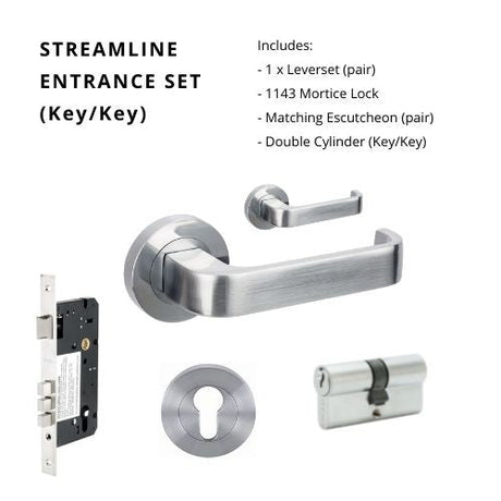 STREAMLINE - Satin Chrome - Just Doors QLD