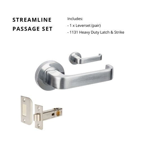 STREAMLINE - Satin Chrome - Just Doors QLD