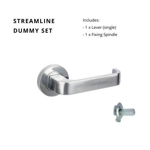 STREAMLINE - Satin Chrome - Just Doors QLD