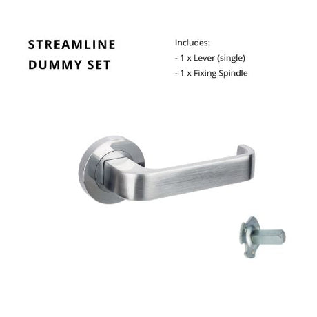 STREAMLINE - Satin Chrome - Just Doors QLD