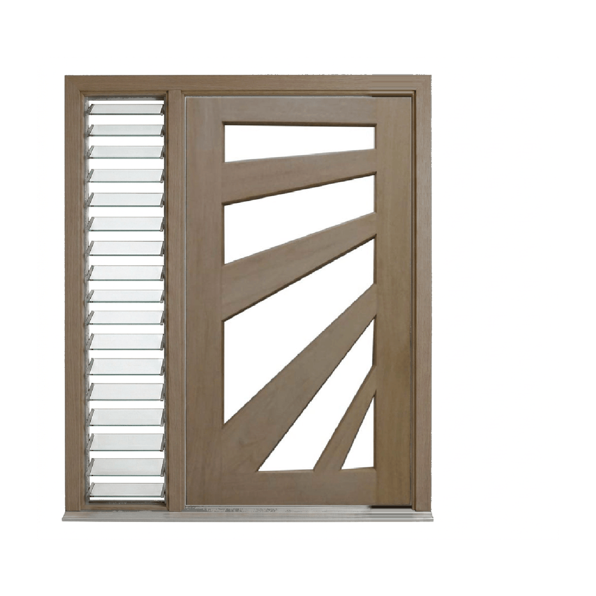 SunRay Timber Glass Door – GD-SLT – WS Wide Style 2340mm – Supplied & Installed