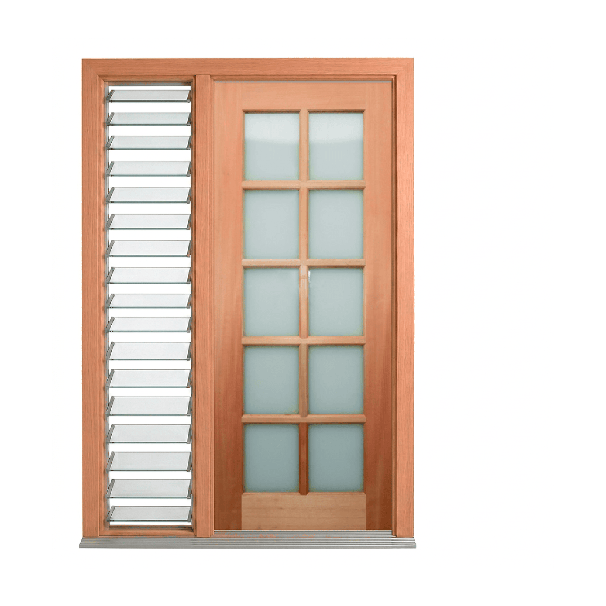 Ten-Lite Glazed Timber Door 2340mm – Pre-Hung