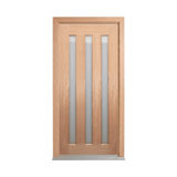 Three-Lite Vertical Glass Timber Door 2040mm – Pre-Hung