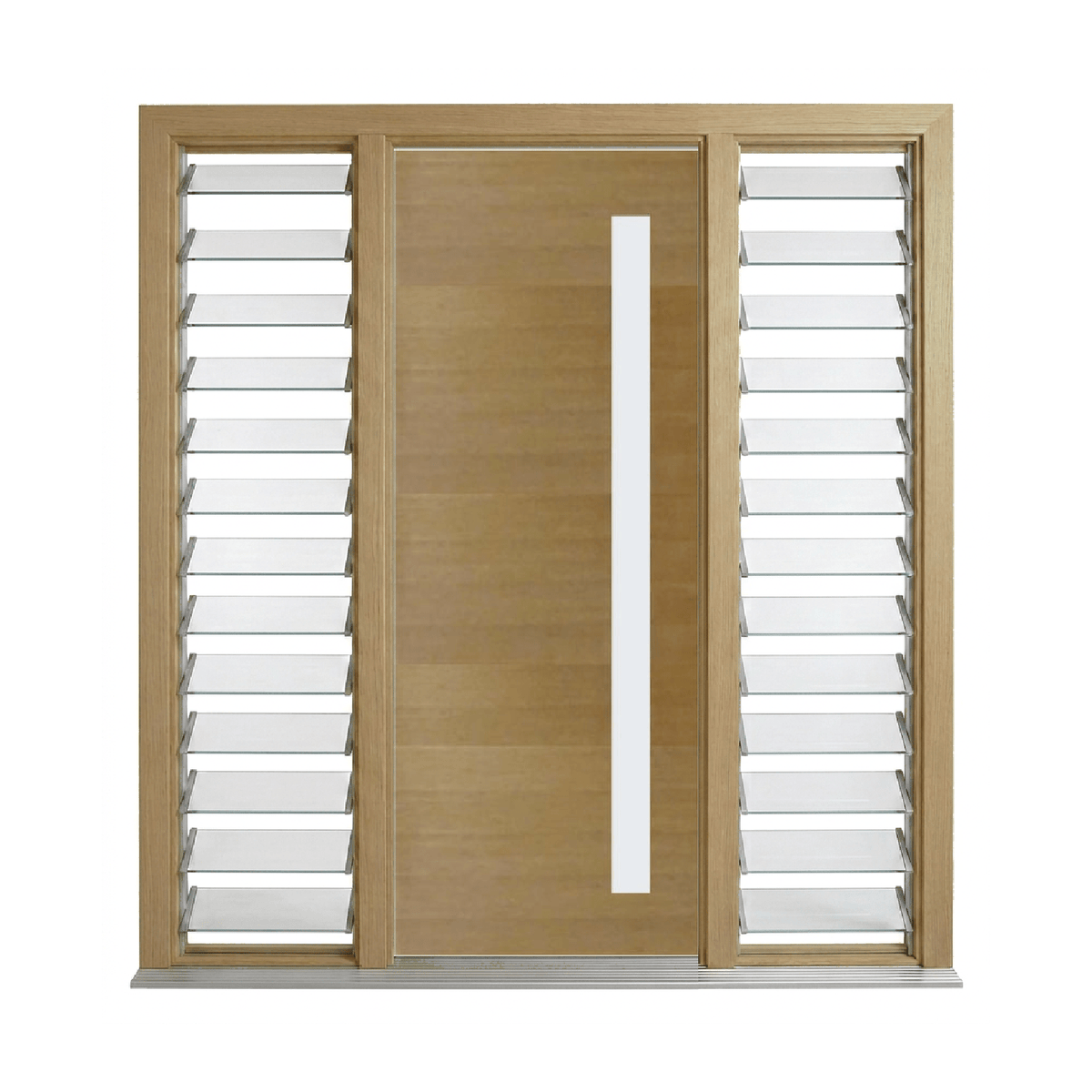 Vertical 1 Lite Glass Door – GD-1V – WS Wide Style 2340mm – Supplied & Installed