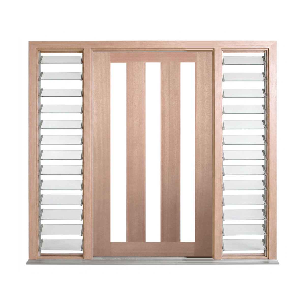 Vertical 3 Lite Glass Door – GD-3V – WS Wide Style 2340mm – Pre-Hung
