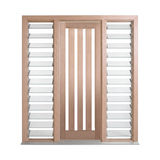 Vertical 4 Lite Glass Door – GD-4V 2040 & 2340mm – Pre-Hung