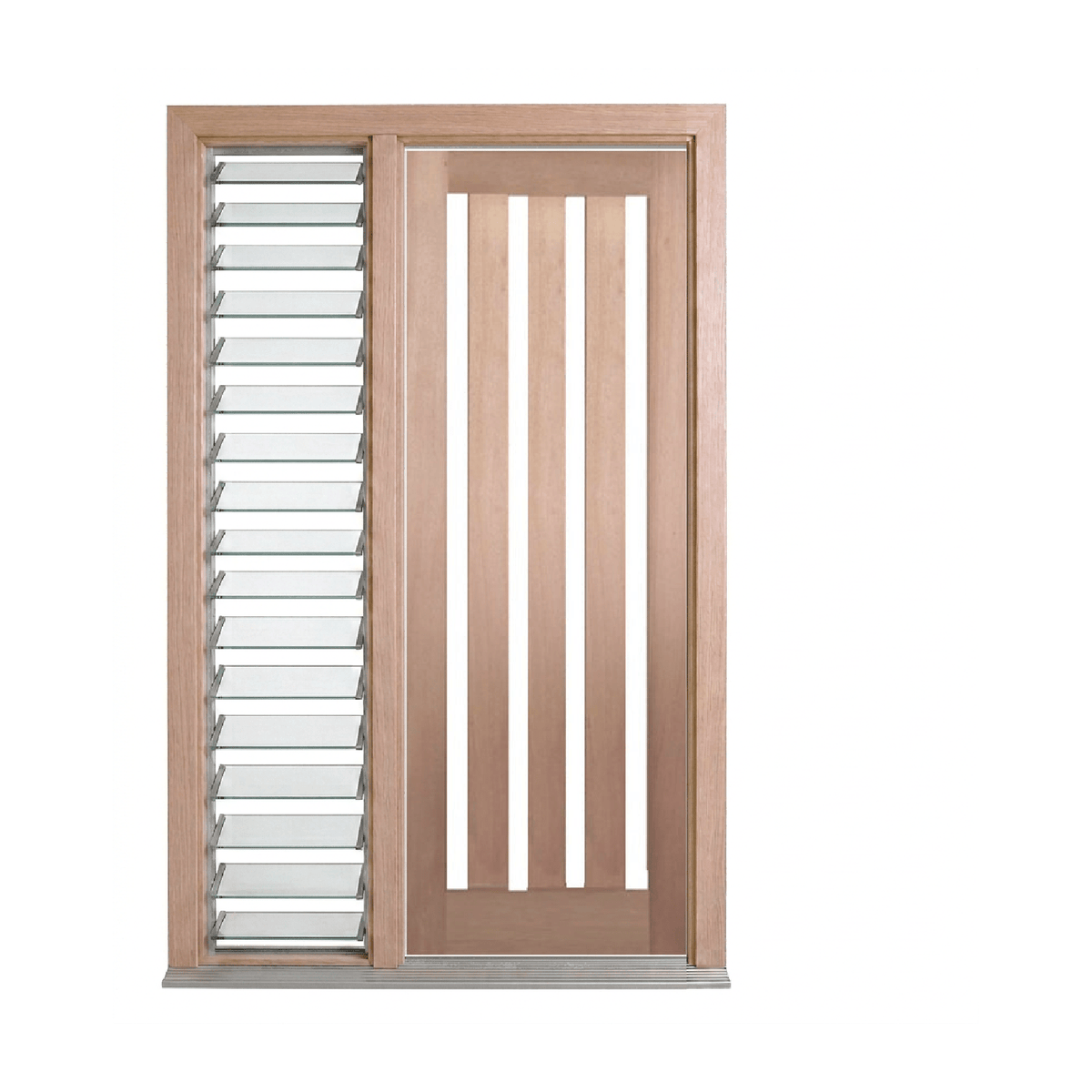 Vertical 4 Lite Glass Door – GD-4V 2040 & 2340mm – Pre-Hung
