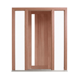 Vertical Plank 1 Lite Timber Entrance Door – GD-5V1 – WS Wide Style 2340mm – Pre-Hung