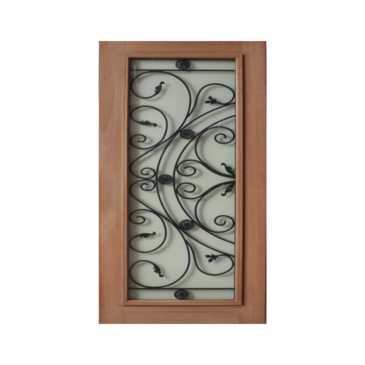 Wrought Iron Glass Entry Door WR2 – GD-WR2 - Just Doors QLD