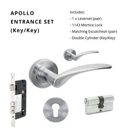 Zanda Apollo - Satin Chrome - Just Doors QLD