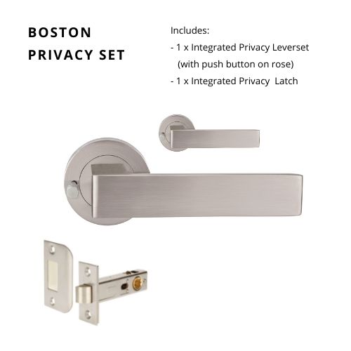 Zanda Boston - Brushed Nickel - Just Doors QLD