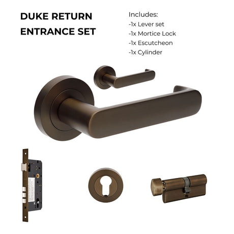 Zanda Duke Return Door Handles - Just Doors QLD