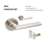 Zanda Epic - Brushed Nickel Door Handles - Just Doors QLD