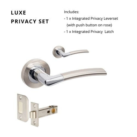 Zanda Luxe - Brushed Nickel / Chrome Plate - Just Doors QLD