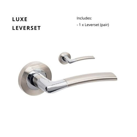 Zanda Luxe - Brushed Nickel / Chrome Plate - Just Doors QLD