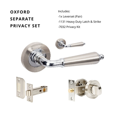 Zanda Oxford - Brushed Nickel / Chrome Plate - Just Doors QLD