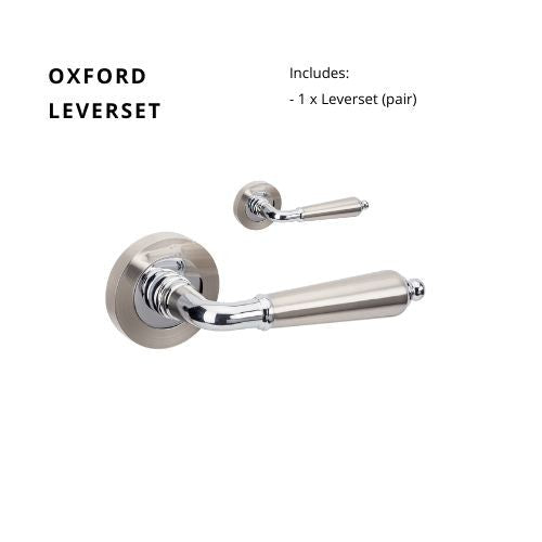 Zanda Oxford - Brushed Nickel / Chrome Plate - Just Doors QLD