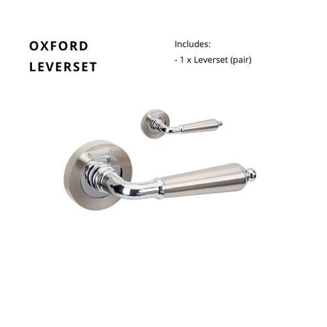 Zanda Oxford - Brushed Nickel / Chrome Plate - Just Doors QLD