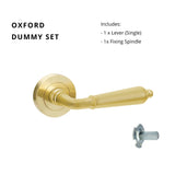 Zanda Oxford - Satin Brass Door Handles - Just Doors QLD