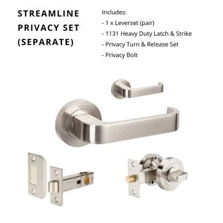 Zanda Streamline - Brushed Nickel - Just Doors QLD