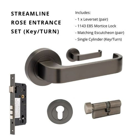 Zanda Streamline - Graphite Nickel - Just Doors QLD