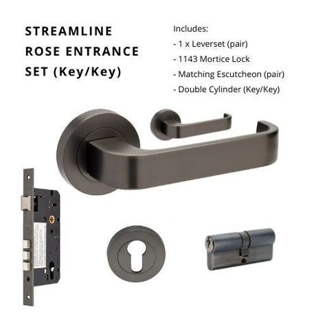 Zanda Streamline - Graphite Nickel - Just Doors QLD