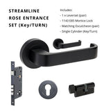 Zanda Streamline - Matt Black - Just Doors QLD
